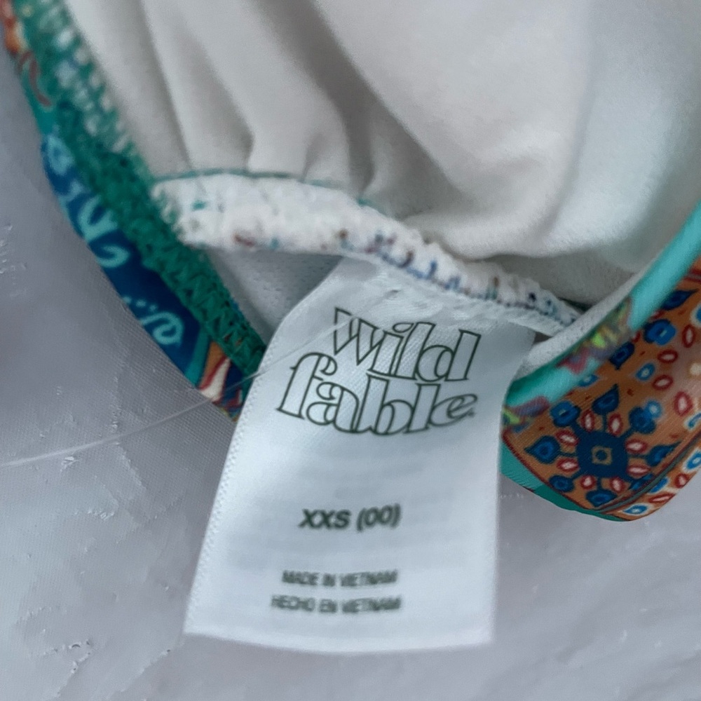 Wild fable women’s Floral Patchwork Bralette Multicolor size XXS(00) NWT - Picture 3 of 4